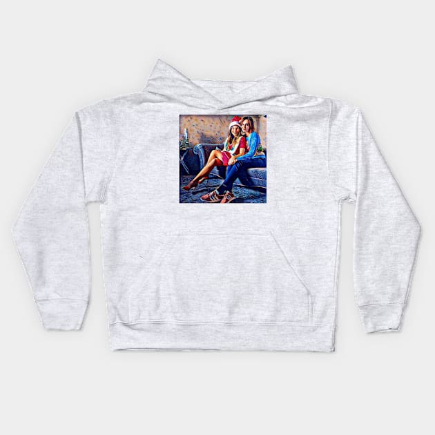 A WayHaught Christmas Joy Kids Hoodie by NotMeMyPanic